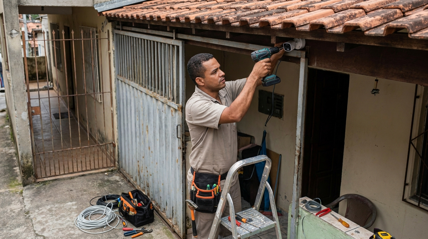 Instalação de Câmera Residencial no Centro, Botucatu‑SP