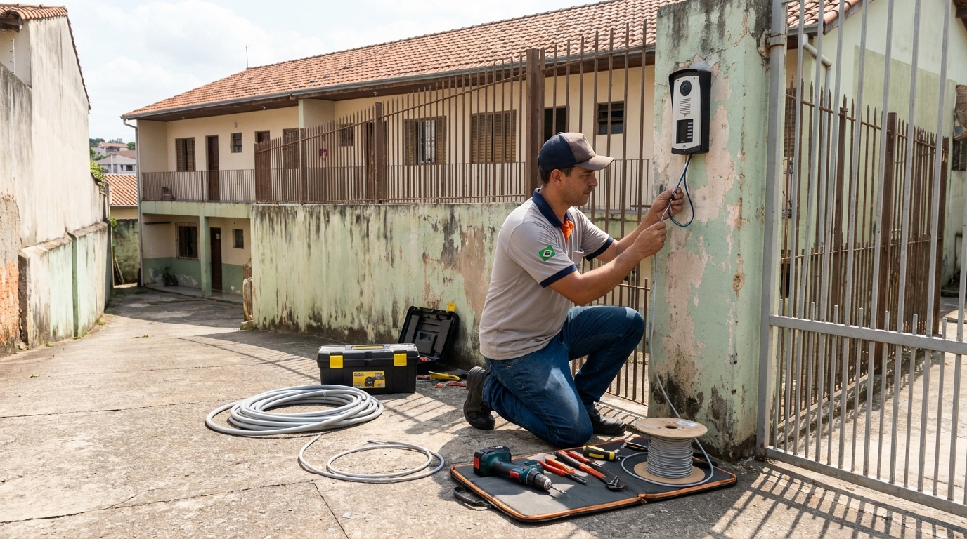 Instalação de Porteiro Eletrônico no São José, Botucatu‑SP